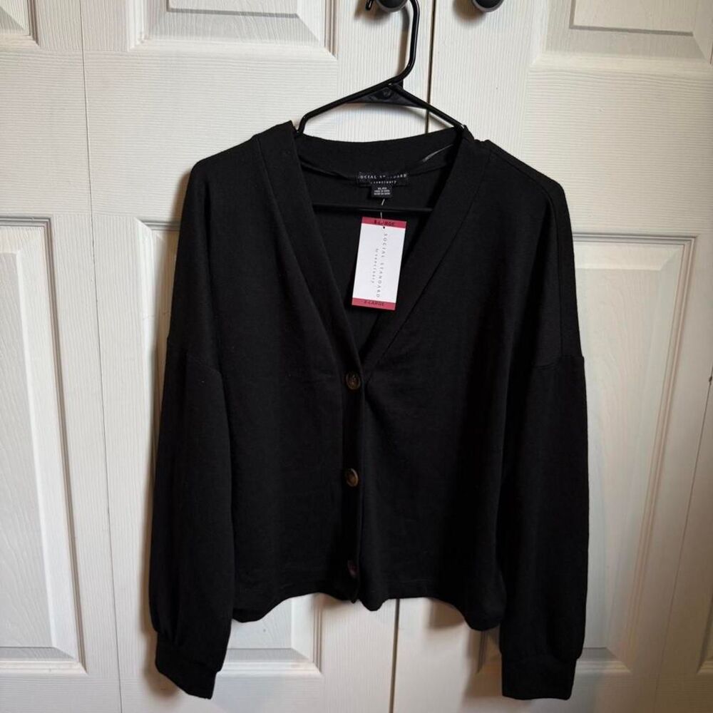 Social Standard Women's Black Cardigan